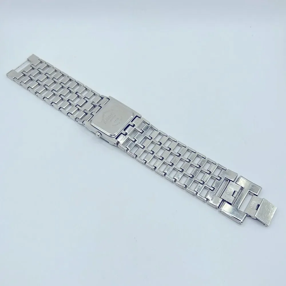 Working! Ladies Figaro Couture Wide Band Rhinestone Watch